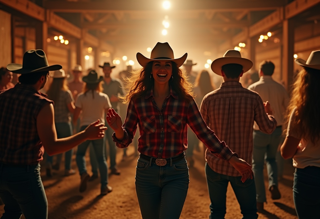 Country Community in a Barn